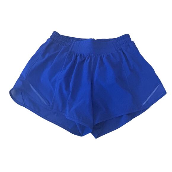 Lululemon Royal Blue Hotty Hot High-Rise Lined Short Womens Size 6 Tall - Picture 1 of 4